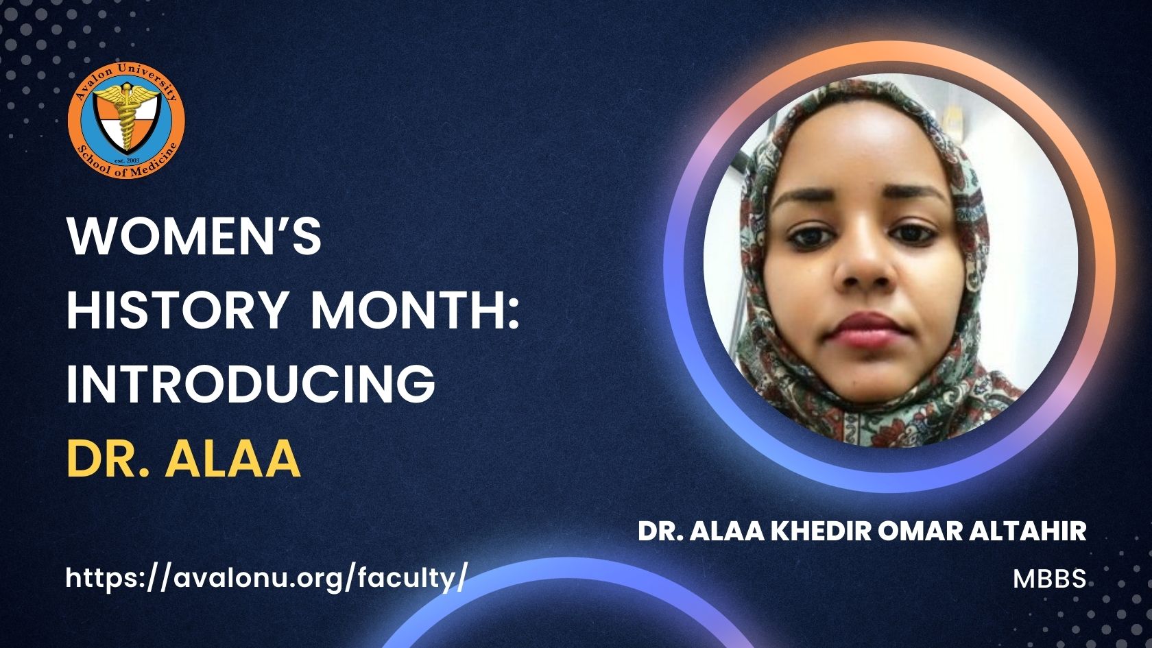 Women’s History Month Introducing Dr. Alaa