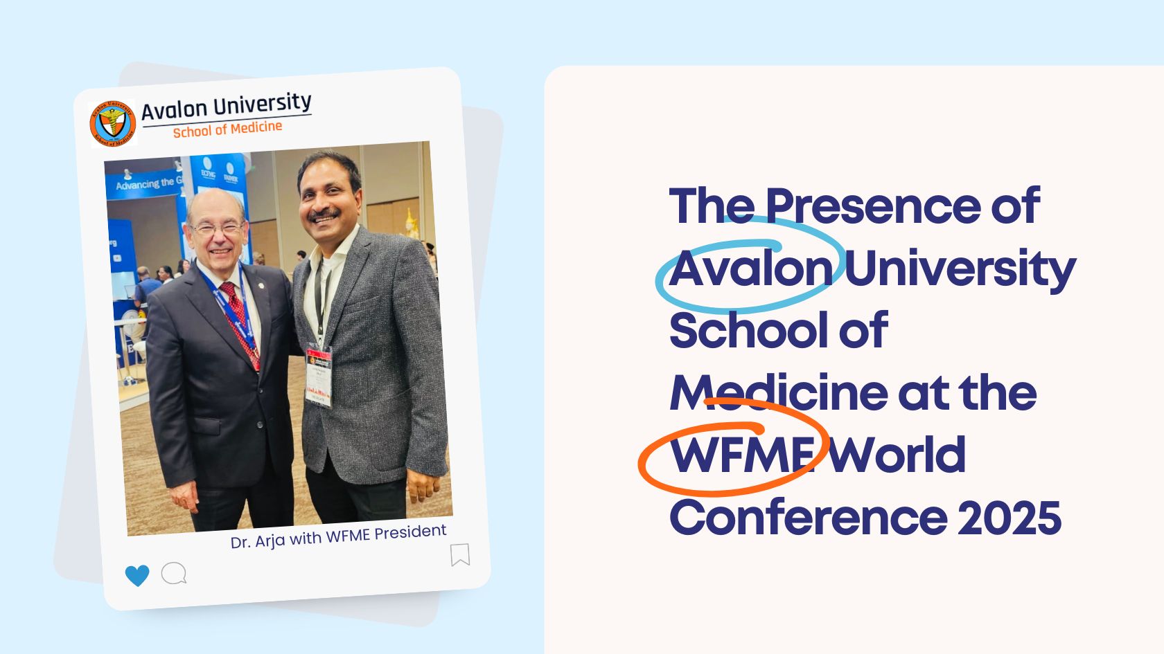 Avalon University at WFME 2025 Dr. Sateesh Arja on Medical Education Quality