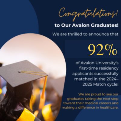 92% residency match rate Avalon University 92% residency match rate Avalon University